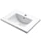 Madeli White Semi-Recess Rectangular Ceramic Basin