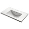 Madeli White Semi-Recess Rectangular Ceramic Basin