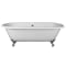 Barclay Columbus Cast Iron Double Roll Top Tub