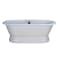 Barclay Conrad Cast Iron Double Roll Top Tub with Base