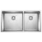 Blanco Quatrus 33" R15 1-3/4 Bowl Undermount Stainless Steel Kitchen Sink