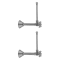 Jaclo Quarter Turn Angle Pattern 1/2" Copper (Sweat Fit) x 3/8" O.D. Faucet Supply Kit