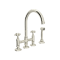 Rohl Acqui C-Spout Bridge Faucet with Sidespray