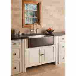 30 Noah Plus single bowl 16 gauge sink set with a seamless customized -  Whitehaus Collection