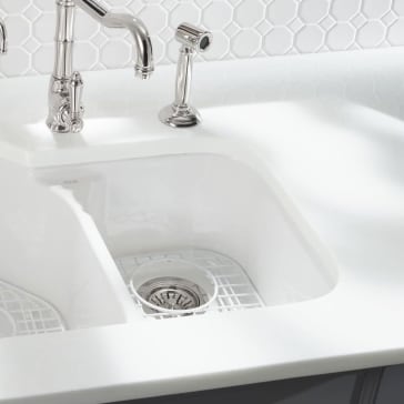 White sink grid clearance