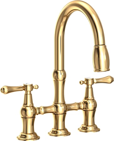 Robinet Cuisine Extractible Newport Brass - Chesterfield - Laiton Poli - NEUF