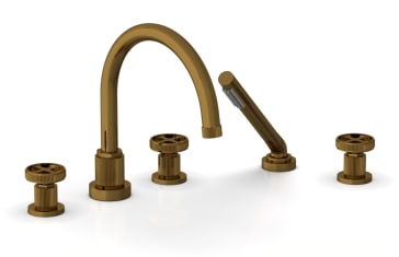 Phylrich 370-48 Dustrie Grooved Deck Tub Set With Hand Shower ...