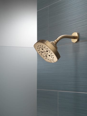 Delta 52663-CZ Stryke H2okinetic 5-Setting Raincan Shower Head