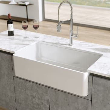 Latoscana Ltw3619w 36 Reversible Fireclay Farmhouse Sink