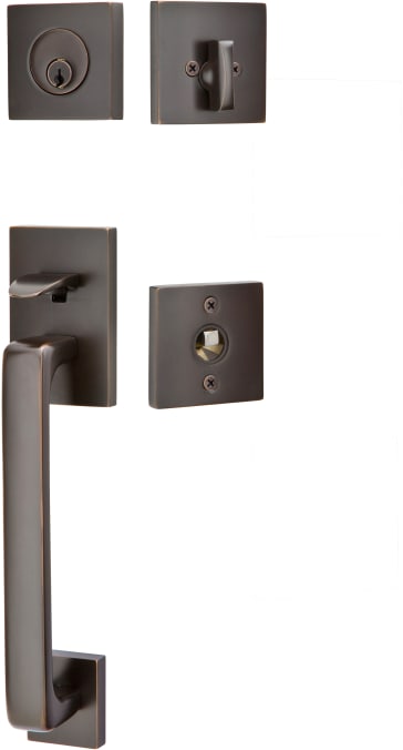 Shop Handles & Locks  Emtek - Contemporary - Baden – Black Diamond Iron  Doors