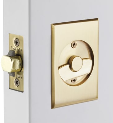 Emtek 2014 Rectangular Pocket Door Tubular Set | QualityBath.com