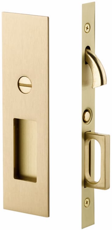 9090 Logo Carabiner② Emtek 2193 Knurled Narrow Modern Rectangular Keyed Pocket