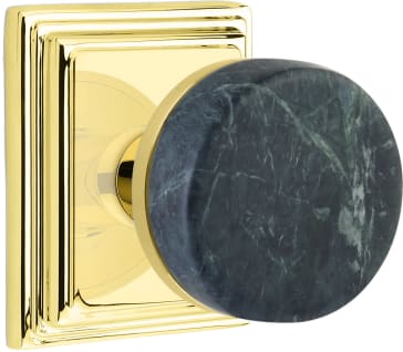 Select Green Marble Knob With Conical Stem and Wilshire Rosette