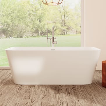 Perlato PLESRM6732 Sanremo Eco-Lapistone Soaker Tub | QualityBath.com