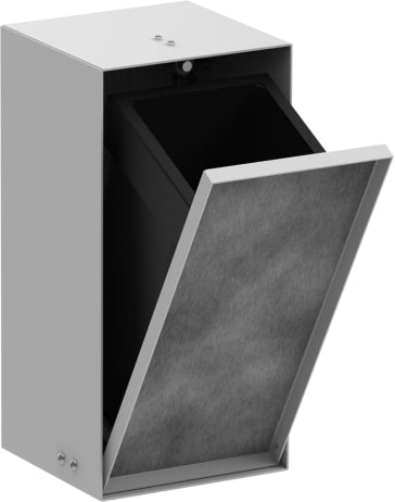 XtraStoris Rock Recessed Trash Bin with Shelf & Tileable Door