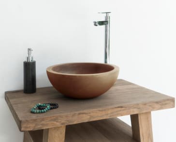 Barclay 5-310 Cordell Round Concrete Above Counter Basin | QualityBath.com