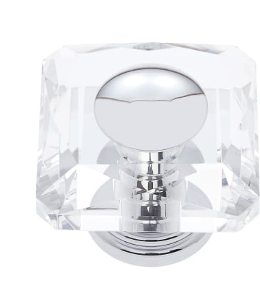 JVJ Hardware 38726 Pure Elegance Square Crystal Knob With