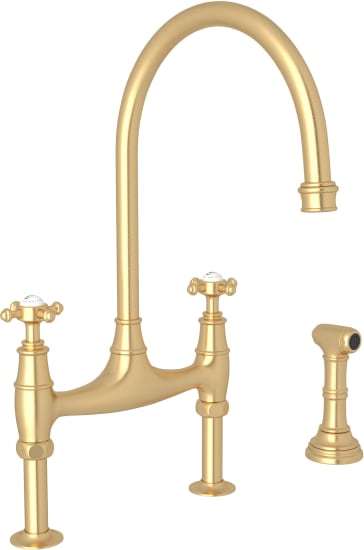 Rohl U.4718X-SEG-2 Perrin & Rowe Georgian Era Bridge Faucet With