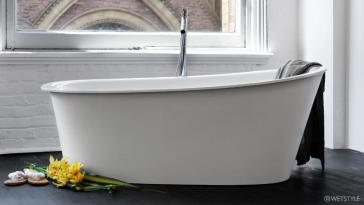 Wetstyle BTP01 Tulip Collection Freestanding Soaker Tub ...