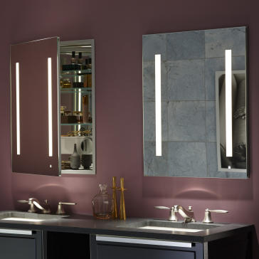Robern AC2430D4P1 Aio Series 23-1/4" Single Door Mirrored ...