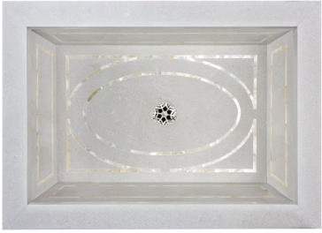 Linkasink Mi02 Floral Mother Of Pearl Inlay Sink
