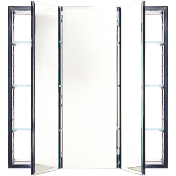 Robern Plm3630we Pl Series 36 3 Door 1 2 Mirrored Door Cabinet