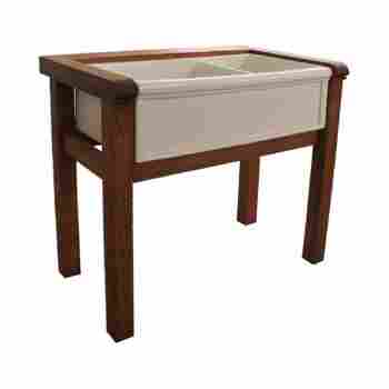 Herbeau 5702 33 1 4 Wooden Stand For Double Farmhouse Sink Qualitybath Com