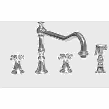 Sigma 1 35 Series 350 Widespread Kitchen Faucet With Metal Hand