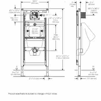 Geberit 111 625 00 1 Duofix Carrier Frame For Wall Hung Urinal For 2x4 Or 2x6 Construction Qualitybath Com