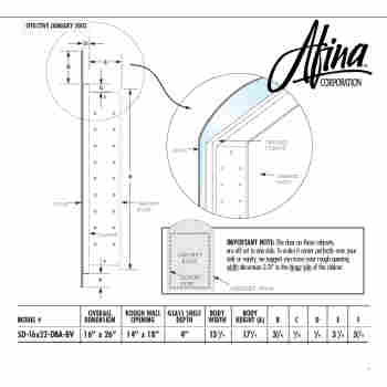 Afina Sd1622rdba Bv 16 Double Arch Frameless Cabinet Qualitybath Com