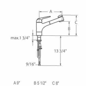 Kwc 10 061 033 000 Domo Single Hole Single Lever Kitchen Mixer