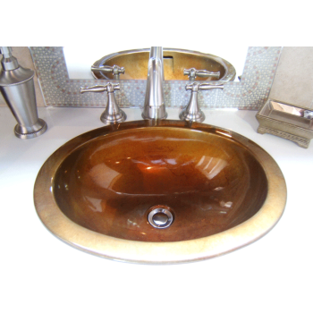 Elite Bath Os16 Oval Drop In Undermount Lavatory Sink