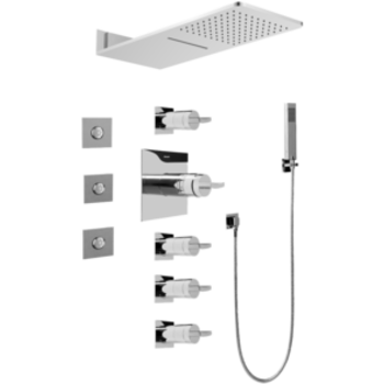 Graff Gh1 123a C9s Pc T Aqua Sense Trim For Full Square Thermostatic Shower System Qualitybath Com
