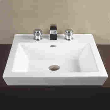 Ronbow 200480 Rhombus Semi Recessed Vessel Sink Qualitybath Com