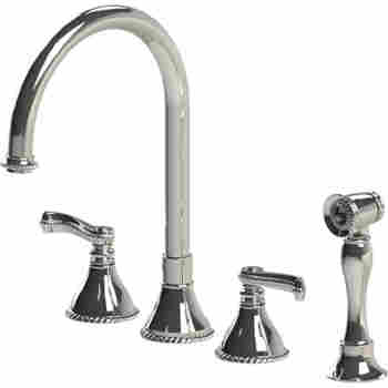 Rubinet 8betl Etruscan Widespread Kitchen Faucet With Hand Spray