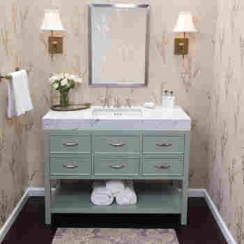 Ronbow 052742 Newcastle 42 Vanity, Faux Bamboo Bathroom Vanity