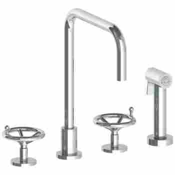 Watermark 31 7 1 Brooklyn Deck Mounted 4 Hole Kitchen Set