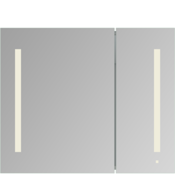 Robern Ac3630d4p2l Aio Series 35 1 4 Two Door Mirrored Medicine Cabinet Qualitybath Com