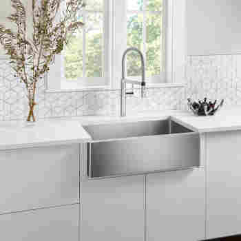 Blanco 522213 Quatrus 32 Apron Kitchen Sink R15 Qualitybath Com