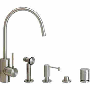 Waterstone 3800 4 Cb Parche Suite Kitchen Faucet With Side Spray Soap Dispenser Air Switch And Single Port Air Gap Qualitybath Com