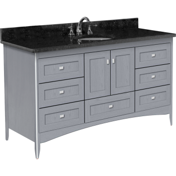 Strasser Woodenworks 33 909 Wallingford 60 Vanity With Shaker Doors Qualitybath Com