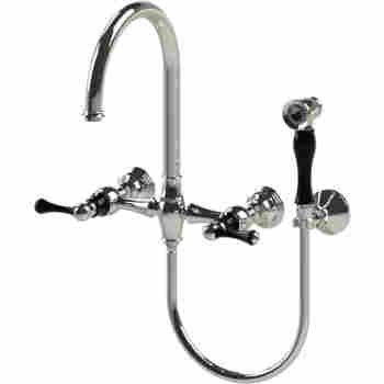 Rubinet 8xfm Flemish Wall Mount Kitchen Bridge Faucet With Hand