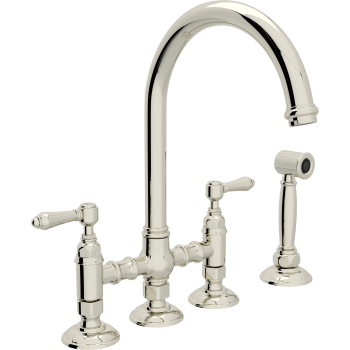 Rohl A1461ws San Julio C Spout Bridge Faucet With Sidespray