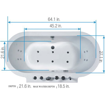 Standing Whirlpool Bath Tub, Ariel Platinum Am128jdclz Whirlpool Bathtub