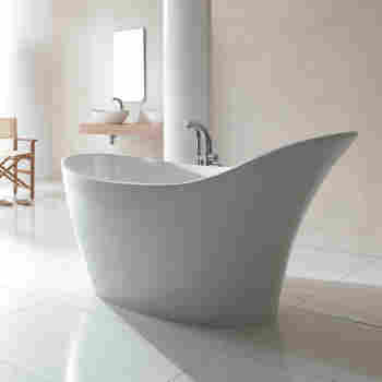 Amalfi Contemporary Slipper Tub, 64 Inch Long Bathtub