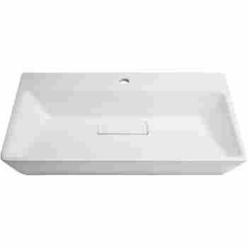 Wide Rectangular Ceramic Vessel Sinktop