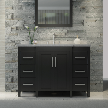 Ariel E049s Blk Hollandale 48 Single Sink Bathroom Vanity Set