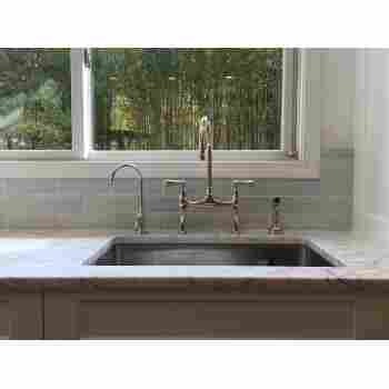Rohl U 4718 U 4719 Georgian Era Bridge Faucet With Sidespray Qualitybath Com