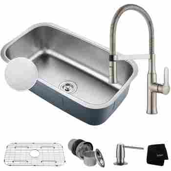 Kraus Kbu14e 1640 31 1 2 Kitchen Sink And Faucet Combo