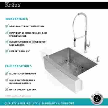 29 3 4 Kitchen Sink And Faucet Combo